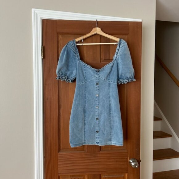 Altar'd State Denim Ellie Dress NWT Size Medium - Picture 3 of 7